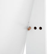 Close-up of the lock and key fitted to the cabinet door