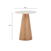 Dimensions diagram for the side table: 41cm wide, 41cm deep and 51cm high