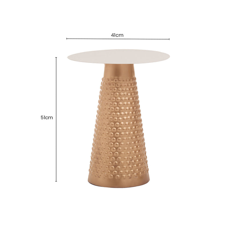 Dimensions diagram for the side table: 41cm wide, 41cm deep and 51cm high