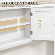 Flexible storage panel showing an adjustable shelf with three height positions