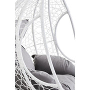 Close-up of the grey cushion fabric texture