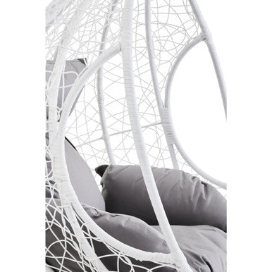 Close-up of the grey cushion fabric texture