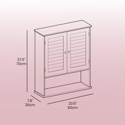 Labelled dimensions diagram of the bathroom cabinet showing 60 x 20 x 70 cm