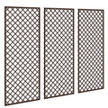 Set of 3 Outsunny wicker garden trellis panels shown together against a white background