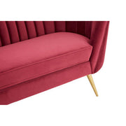 Close-up of the velvet fabric texture and stitching