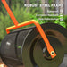 24 Inch Compost and Peat Moss Spreader with Adjustable T Handle and Metal Mesh Basket by Outsunny