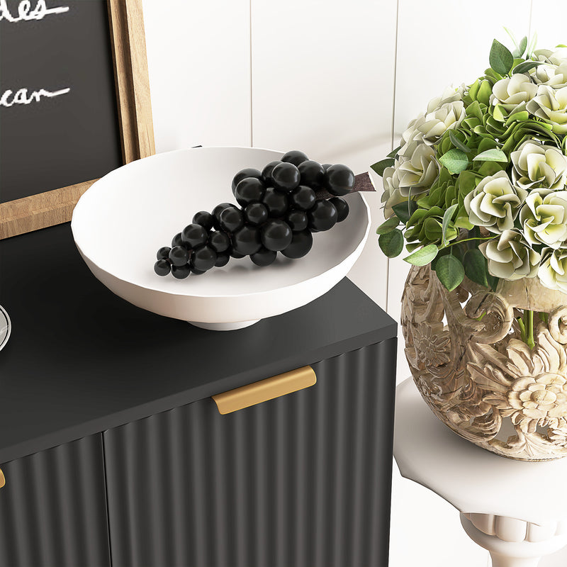 Sideboard Storage Cabinet with Adjustable Shelves for Kitchen or Hallway Organisation Black