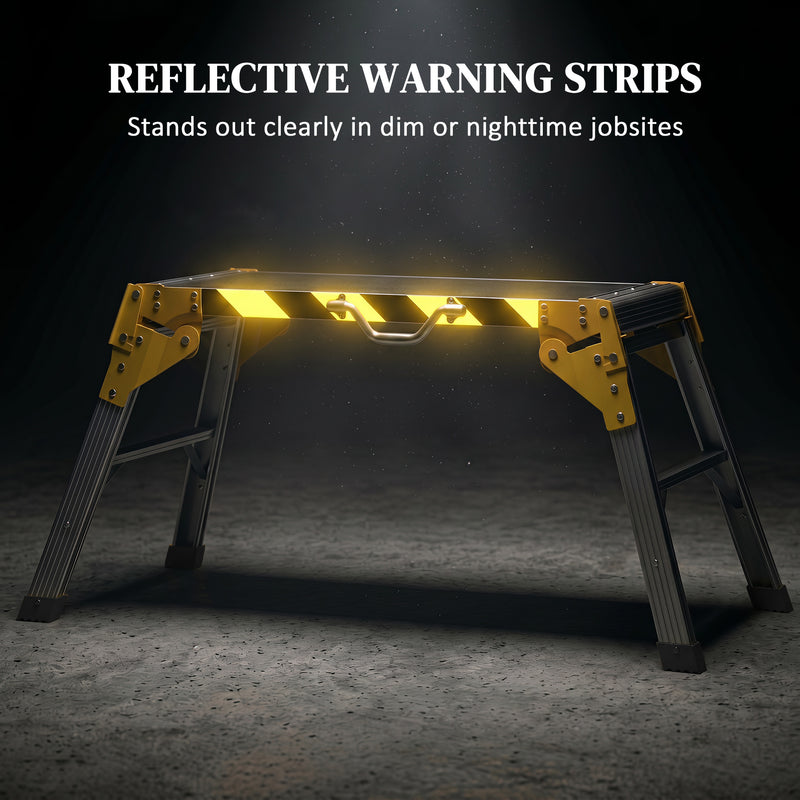Foldable Workbench for Stable Home Cleaning and Repairs with Anti-Slip Surface Black