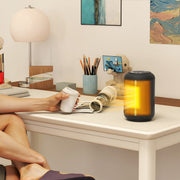 1500W Ceramic Electric Fan Heater with Oscillation and Timer for Home Use Black