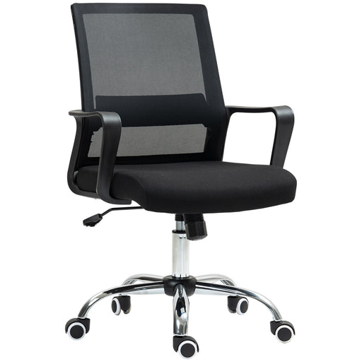 Black Mesh Back Swivel Office Chair for Home and Office by Vinsetto