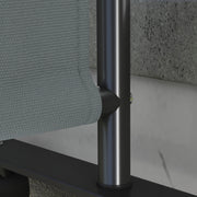 Dark Grey Outdoor Privacy Screen with Wheels 183 x 181cm Ideal for Garden or Patio