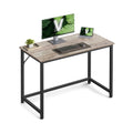 Wooden computer desk with storage shelf by Vasagle, main product view
