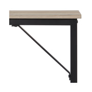 Wooden computer desk with storage shelf by Vasagle, dimensions diagram