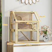 Dimension diagram showing 60 x 40 x 75cm size for the natural colourway