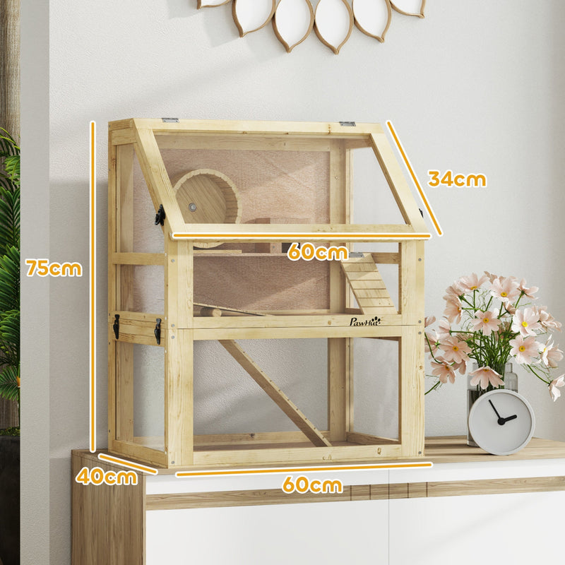 Dimension diagram showing 60 x 40 x 75cm size for the natural colourway