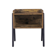 Vasagle side table open drawer close-up showing storage space
