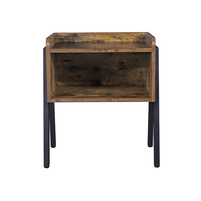 Vasagle side table open drawer close-up showing storage space
