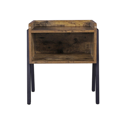 Vasagle side table open drawer close-up showing storage space