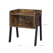 Vasagle side table dimensions diagram, 40 x 40 x 54 cm