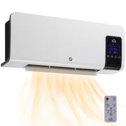 2kW Wall Mounted Electric Heater With Adjustable Thermostat For Home Or Office White