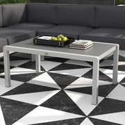 Image of a Grey Outsunny Garden Sofa Set With Table on a patio