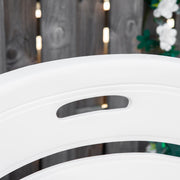 White Garden Lounge Chair and Side Table Set for Outdoor Dining and Relaxing