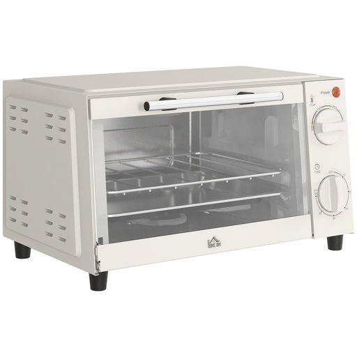 9L Mini Electric Oven With Adjustable Timer and Grill Function Ideal for Small Kitchens Cream