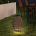 Rattan Solar Garden Lantern IP44 Waterproof Auto On Off Outdoor Light Dark Brown by Outsunny