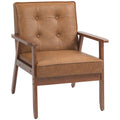 Lounge Chair with Supportive Cushion for Everyday Comfort Compact Design Brown