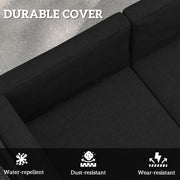 Black 14 Piece Replacement Cushions for Rattan Furniture Outdoor Seat and Back Pads by Outsunny