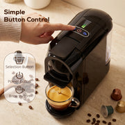 Coffee Machine for Quick Espresso and Capsule Brewing with Easy Controls Black AOSOM