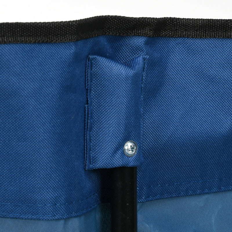 Folding 6 Seater Bench for Easy Group Seating with Cup Holders and Carry Bag Blue