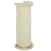 Tall Cat Scratching Post with Sisal Rope and Soft Plush Cover Anti Tip Design Beige