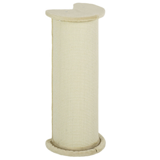 Tall Cat Scratching Post with Sisal Rope and Soft Plush Cover Anti Tip Design Beige