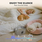 3.2L Stainless Steel Cat Water Fountain with Silent Pump and Visible Water Level Window