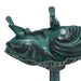 Green 81cm Tall Vintage Style Bird Bath with Decorative Birds and Planter Base by Outsunny
