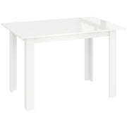 Extendable White High Gloss Dining Table Seats 4-6 Small Space Kitchen Table 120-160cm by HOMCOM