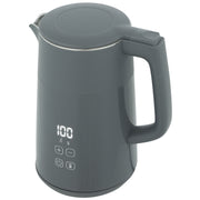 Electric Kettle with Fast Boil and Keep Warm Function for Busy Mornings 1.7L Grey Silver Homcom