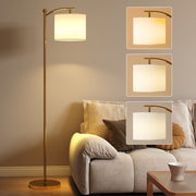 LED Floor Lamp with Remote Control for Living Room Ambient Light Gold Tone AOSOM