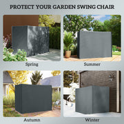 Grey Three Seater Swing Chair Protective Cover 220 x 125cm by Outsunny