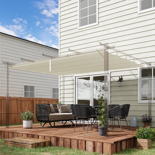 Replacement Retractable Canopy for 4 x 3m Pergola Cream White by Outsunny