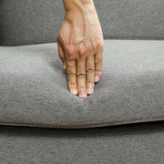 Grey Fabric Push Back Recliner Armchair With High Back and Leg Rest by HOMCOM