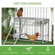 Walk In Chicken Run with Activity Shelf and Weatherproof Cover for Poultry, Green