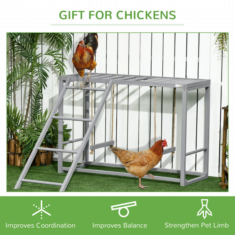 Walk In Chicken Run with Activity Shelf and Weatherproof Cover for Poultry, Green