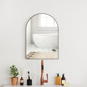 Black Arched Wall Mirror 50 x 70cm for Home or Bathroom by HOMCOM