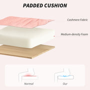 Pink Sherpa Fleece Swivel Office Chair Height Adjustable 91-99cm by HOMCOM