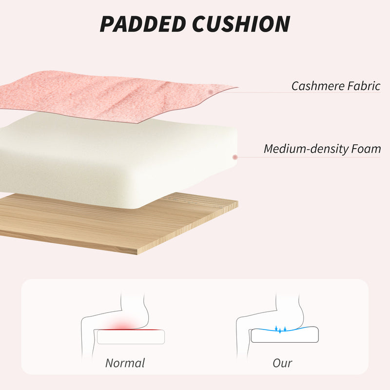 Pink Sherpa Fleece Swivel Office Chair Height Adjustable 91-99cm by HOMCOM