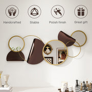 Gold Metal Wall Art Decorative Mirror for Living Room Bedroom or Dining Room