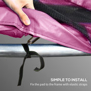 Pink 10FT Trampoline Spring Cover Waterproof UV Resistant Replacement Pad by SPORTNOW AOSOM