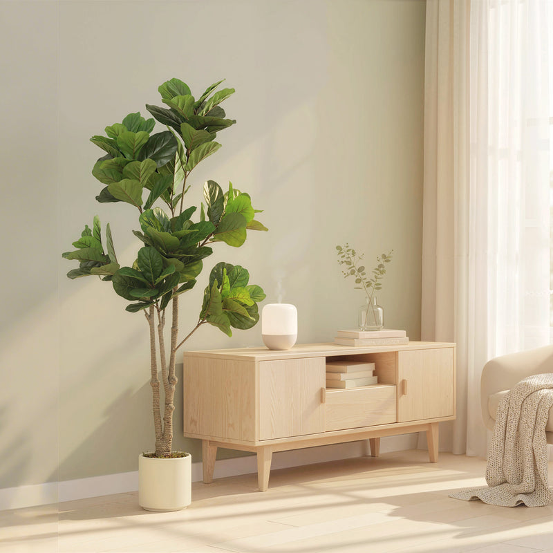 180cm Artificial Fiddle Leaf Fig Tree for Indoor and Outdoor Display Green
